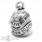 Preview: Live To Ride Biker-Bell mit Motorrad Chopper Glücksbringer Glocke Ride Bell Geschenk